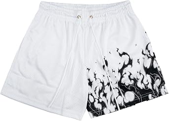 DIOTSR Mens Graphic Shorts Cool Streetwear Basketball Shorts Athletic Running Shorts Drawstring Waist