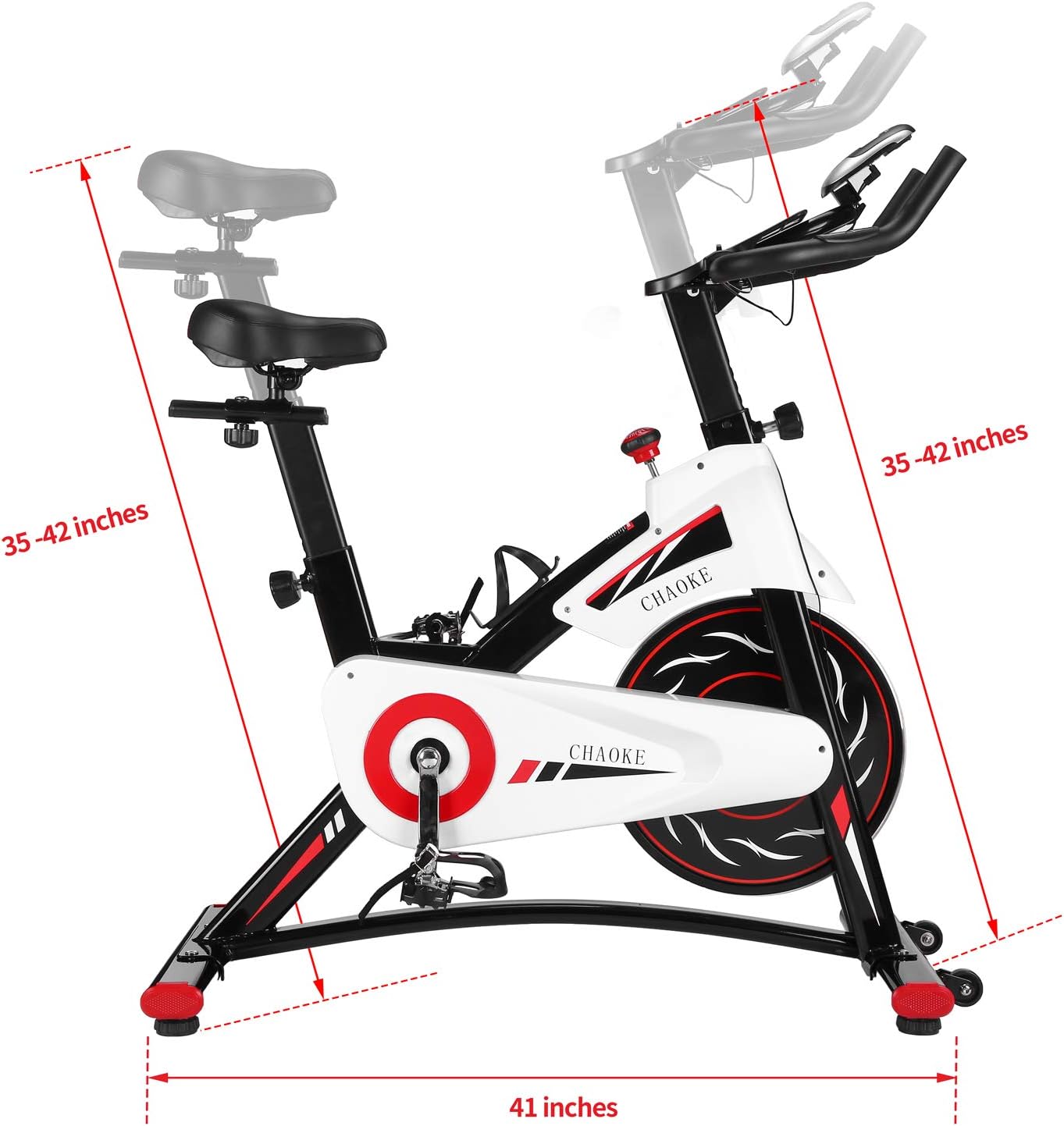 Exercise Bike, CHAOKE Indoor Cycling Bike, Stationary Bike Magnetic Resistance Whisper Quiet for Home Cardio Workout Heavy Flywheel & Comfortable Seat Cushion with Digital Monitor : Sports & Outdoors