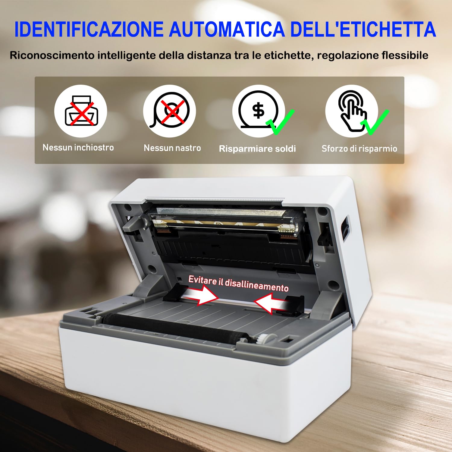 NETUM NT-LP110F Stampante per etichette termiche da scrivania, Stampante termica per ricevute commerciale ad alta velocità, spedizione Express Label 4 x 6, USB ESC/POS compatibile con Windows/Mac