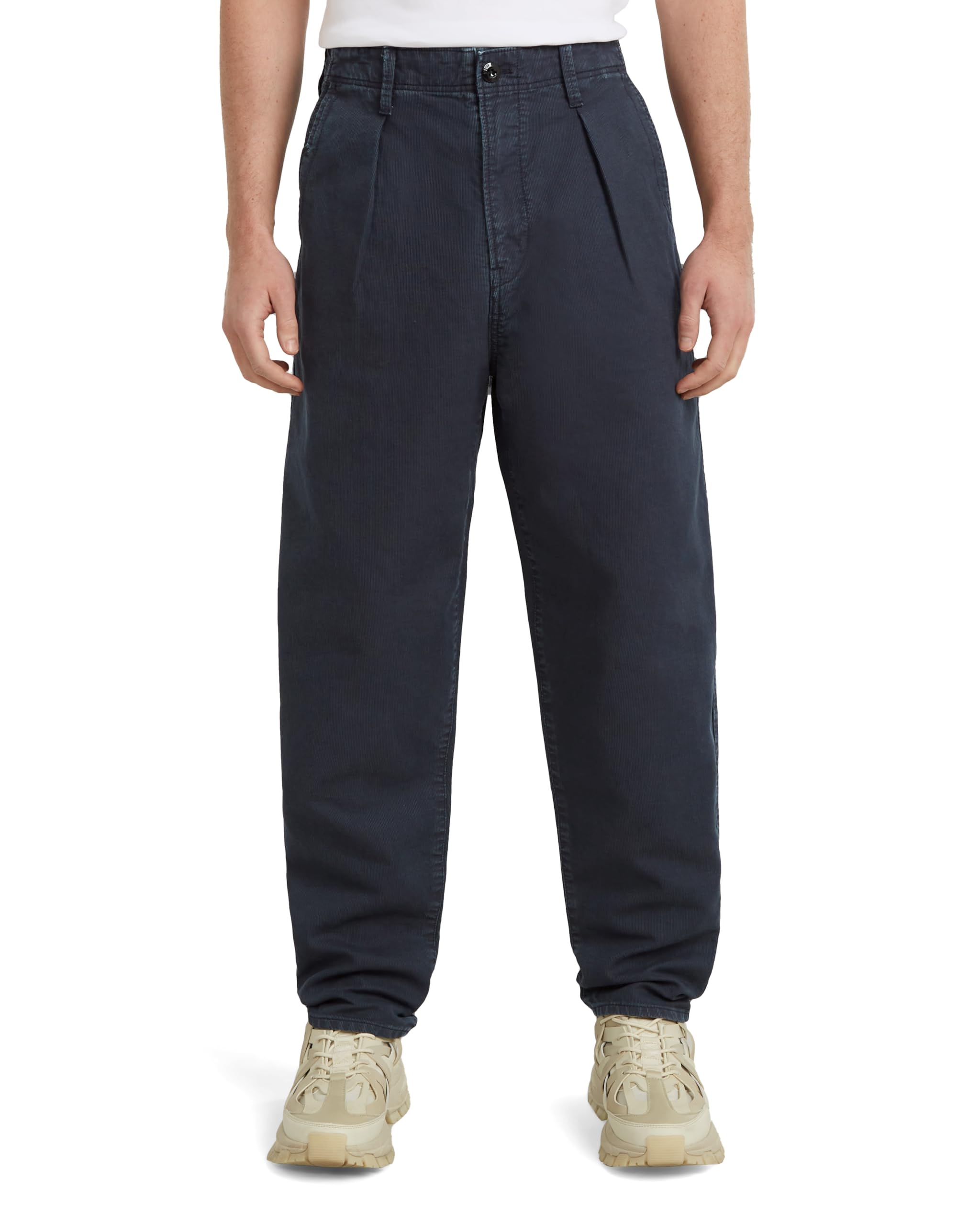 G-STAR Men's Pleated Chino Relaxed Tapered Pants, Blue (Salute Gd D24543-d752-d418), 33 W/36 L