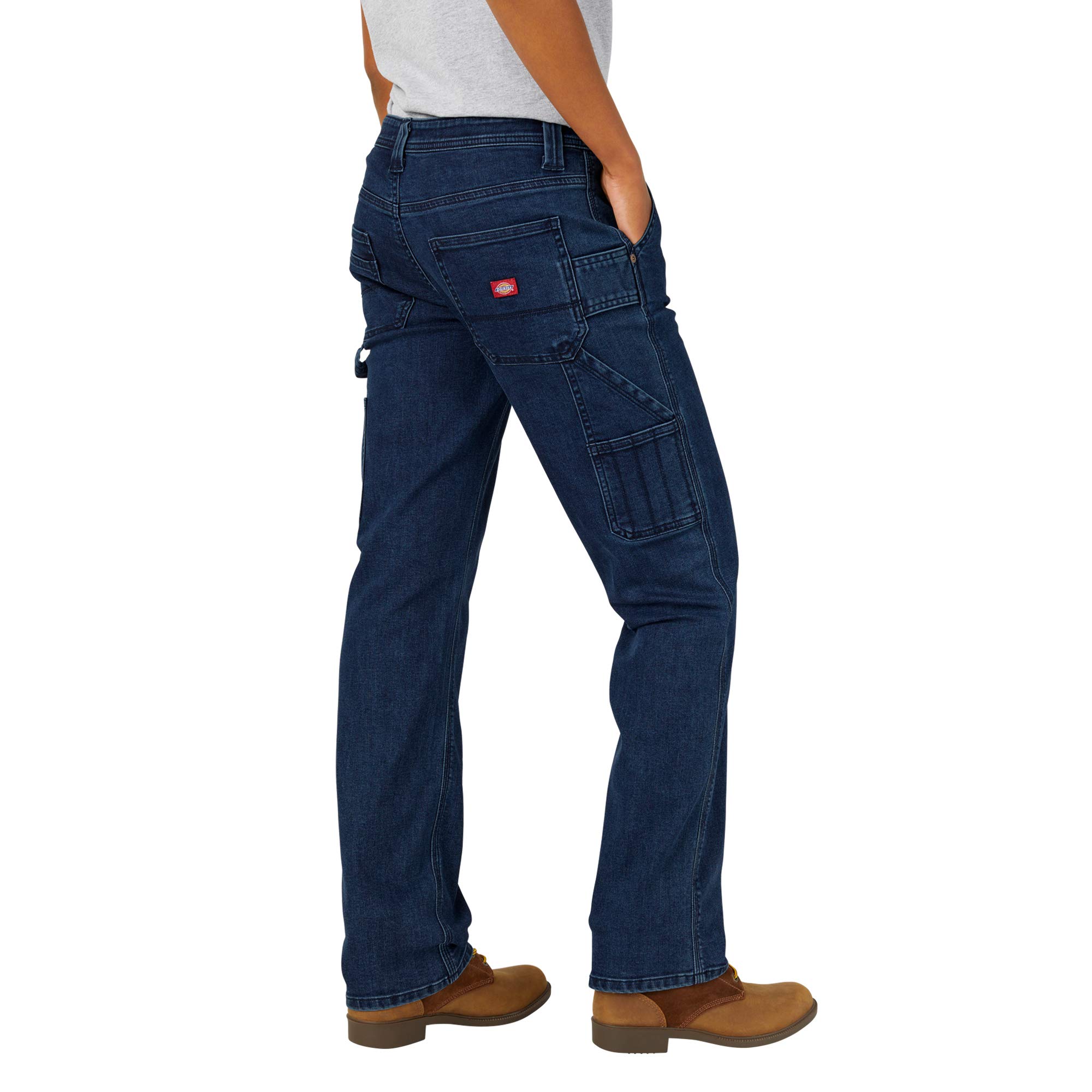 Dickies Damskie spodnie dżinsowe Carpenter Straight Casual, Ciemny kamień do mycia, 40