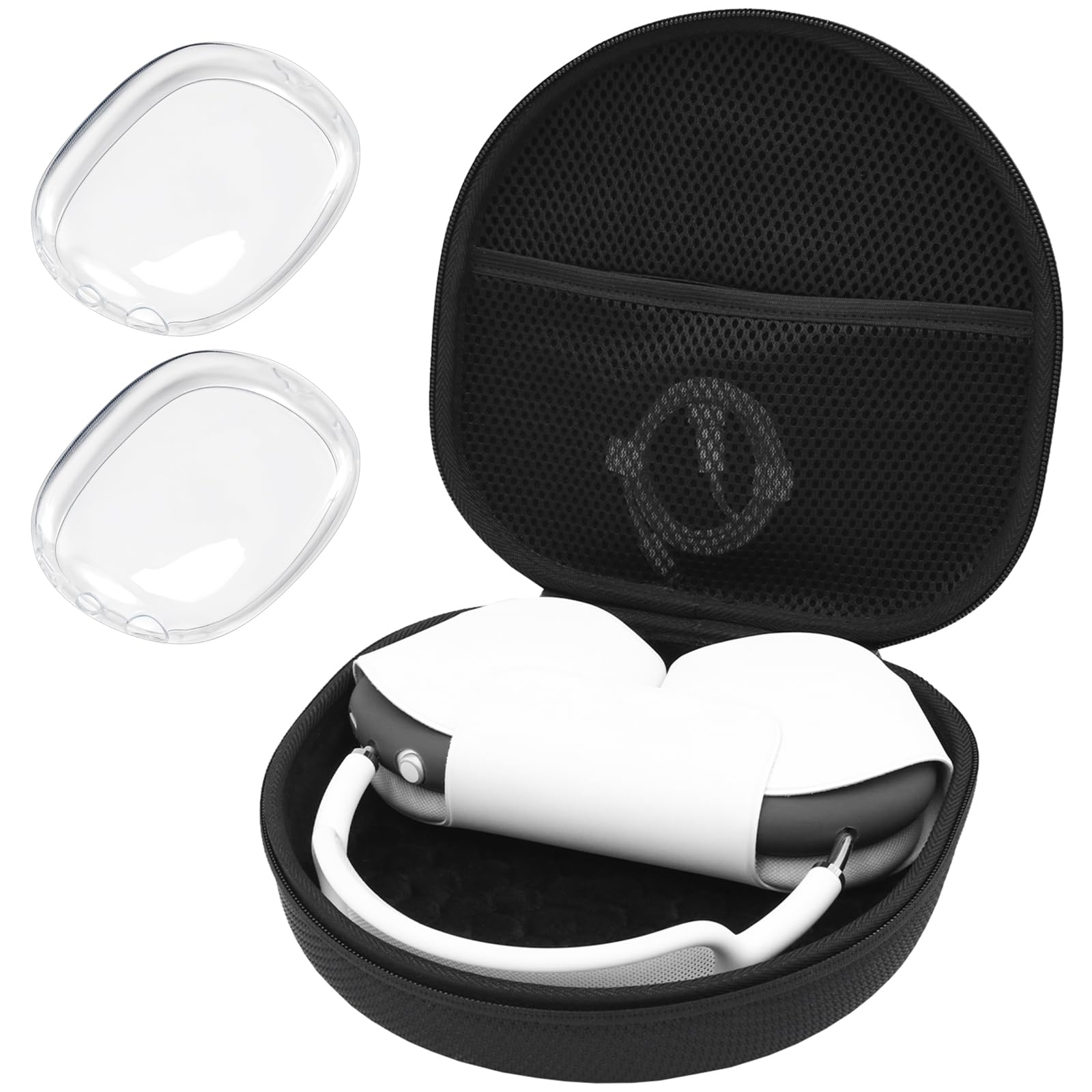 ProCase Hard Case for New AirPods Max, Travel Carrying Headphone Case with Silicone Earpad Cover & Mesh Pocket, AirPods Max Protective Portable