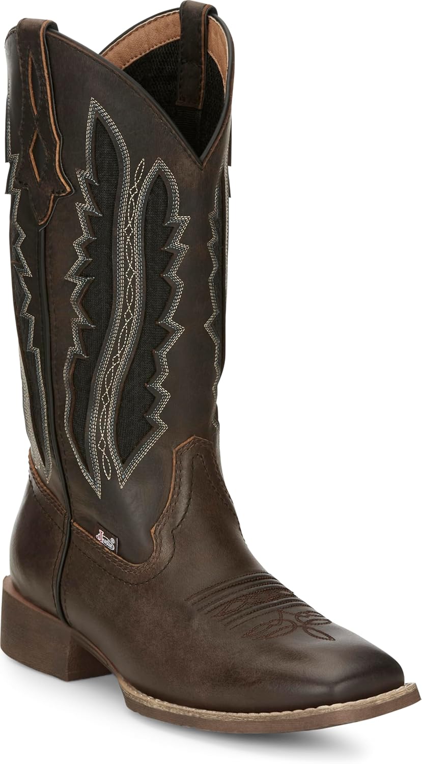 Justin Women's Jaycie Square Toe Stylish Leather Western Boot