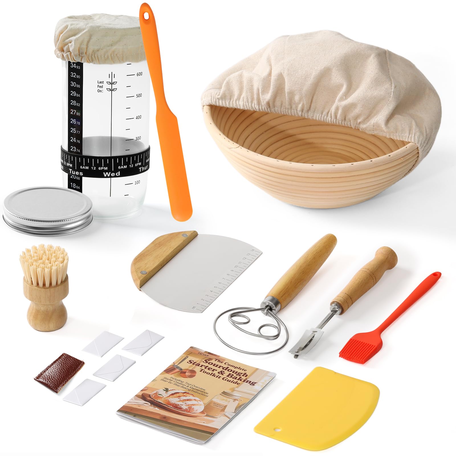 Amazon.com: Complete Bread Proofing Basket Kit | All-in-One Set