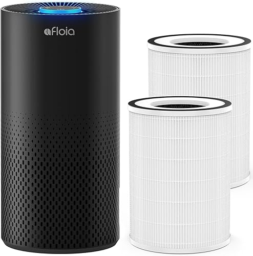 Afloia Purificadores de aire para el hogar, habitación grande de hasta 1076 pies cuadrados, KILO negro, filtro HEPA original Afloia para KILO,