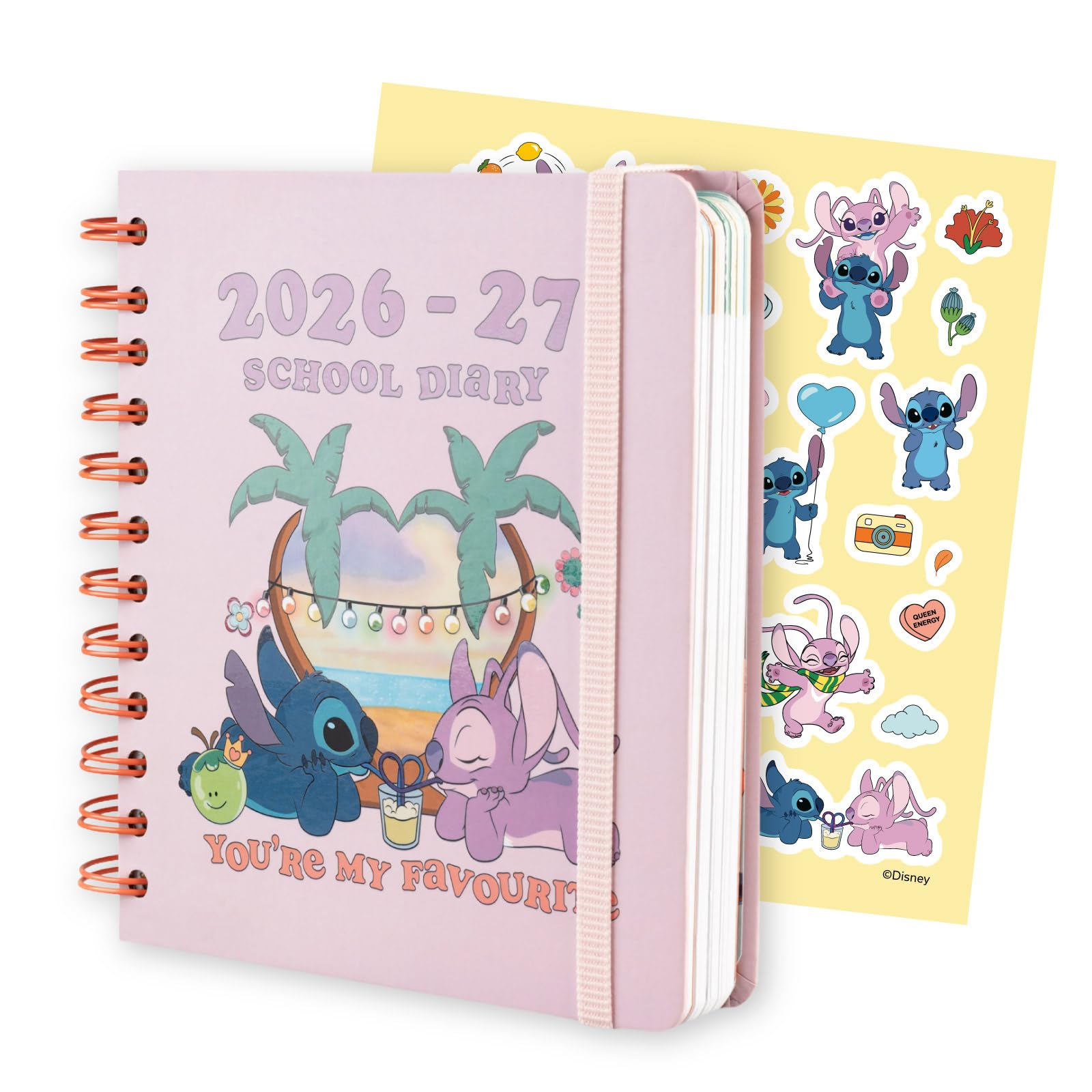 Grupo Erik Academic Diary 2026-2027 Page a Day - Disney Stitch Gifts | Back to School Planner 2026-2027, Mid Year Diary 2026 2027 Day per Page | Stitch Stationery Gifts, Disney Stationery