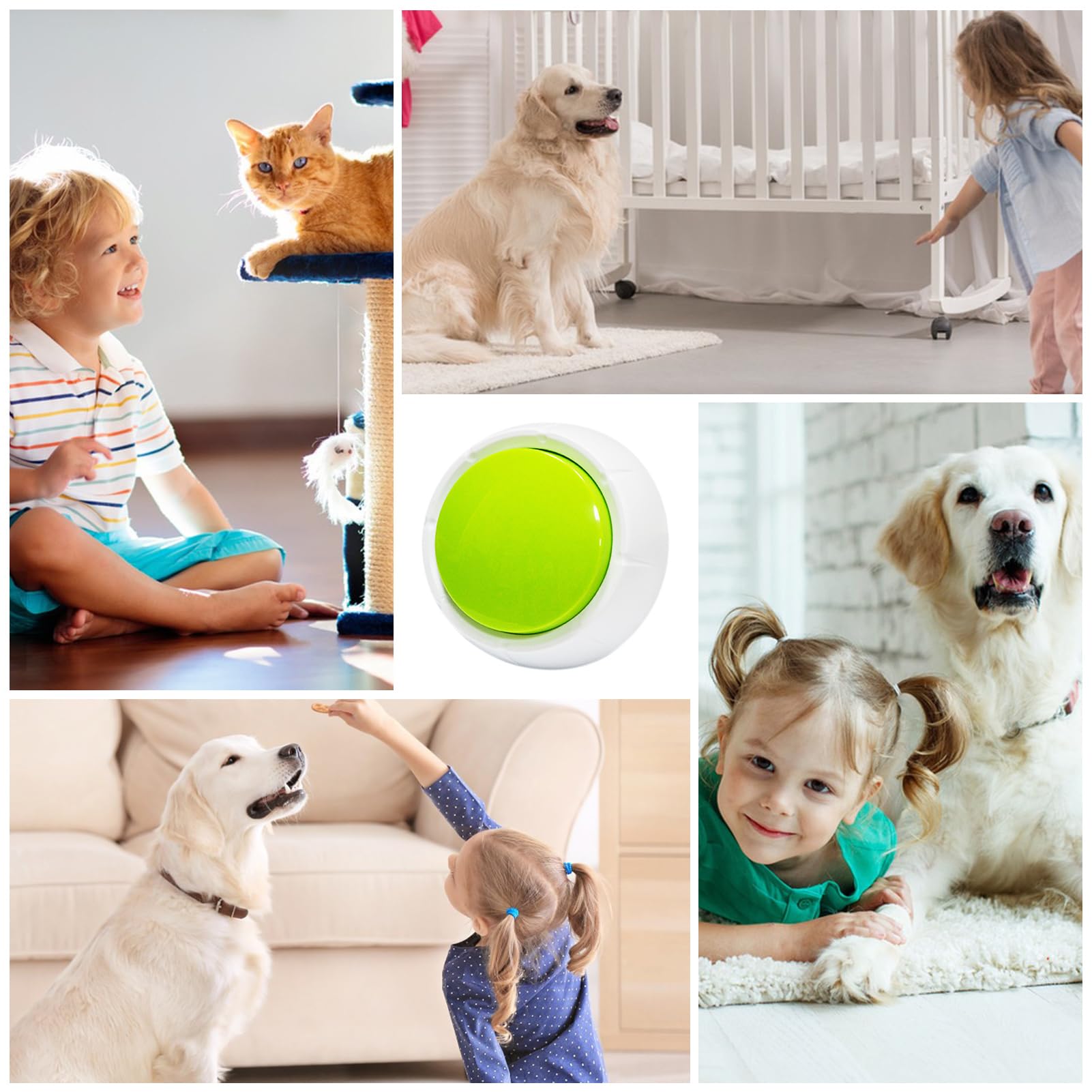 Pulsanti parlanti per cani, pulsanti parlanti per cani - Pulsante di registrazione vocale per l'addestramento del cane | Forniture interattive per animali domestici con registrazione e