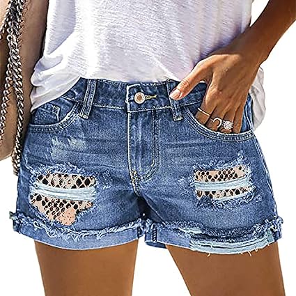 №689【DENIM✖️Leopard巾着バケツBAG】DENIM Remake Kaxiya2021 Women's Leopard Patch Sexy Jeans Summer Casual