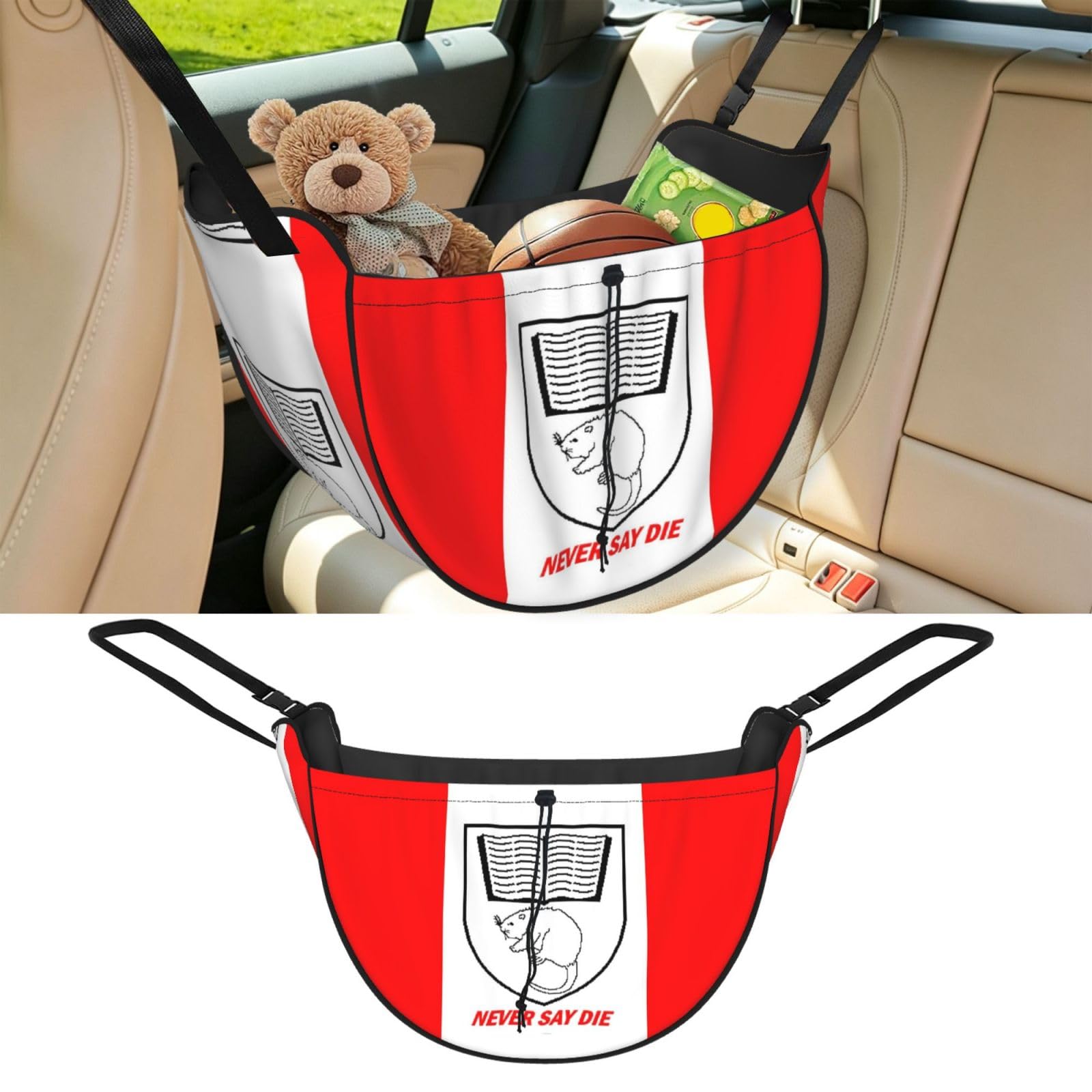 Cntdbu Black The Flag Of Aklavik Car Seat Organizer-Backseat Storage Bag For Travel