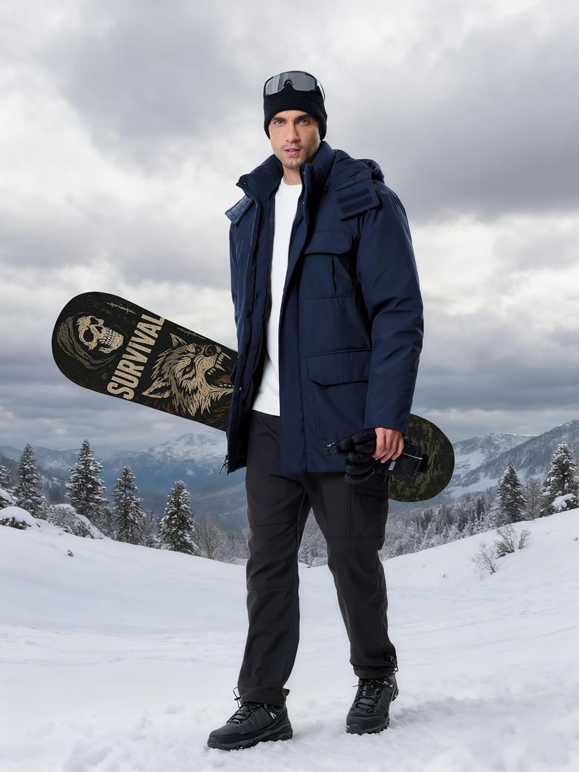 Winter Coats For Men Winter Jackets Waterproof Warm Thicken Puffy Hooded Insulated Thicken Parka Coat - Image 2