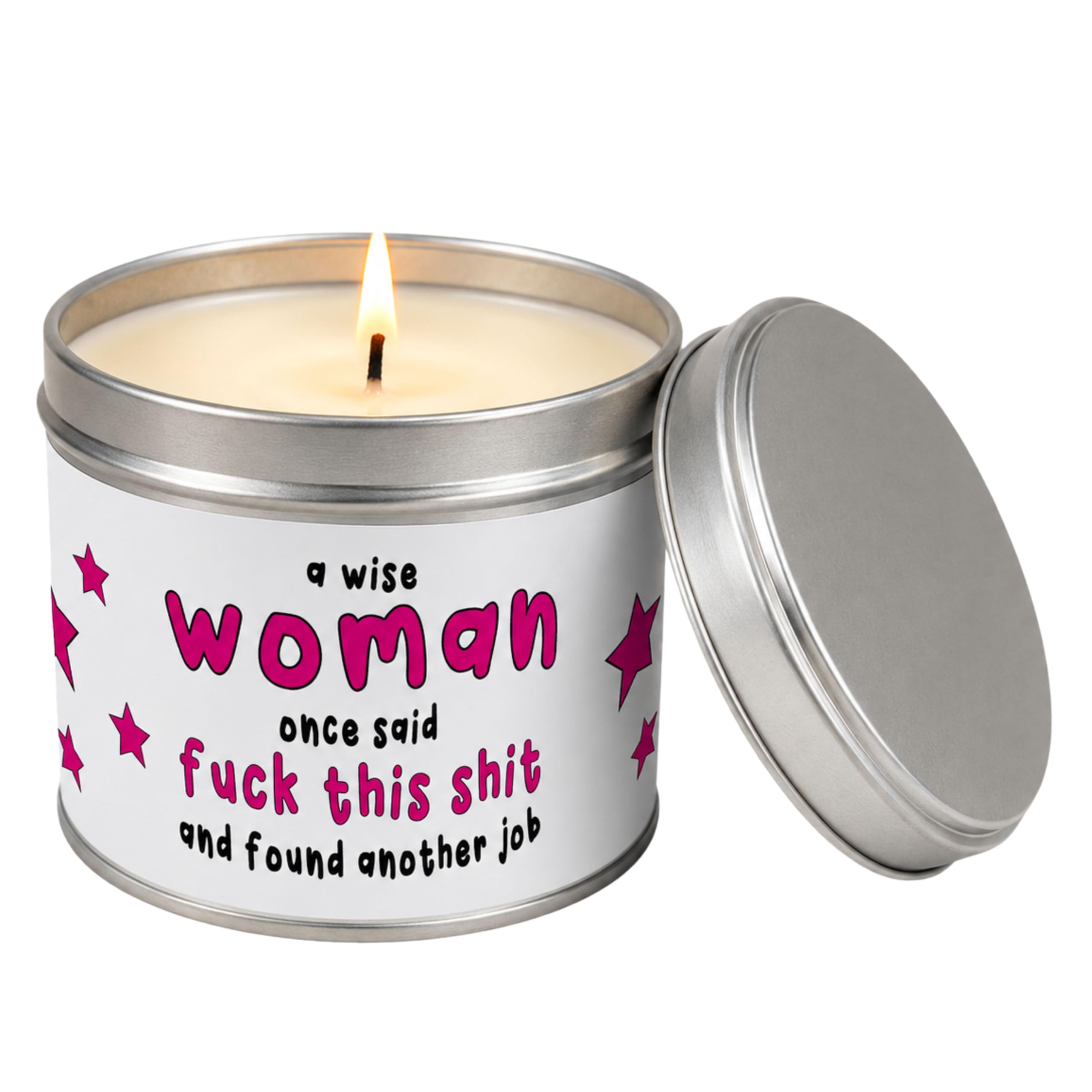 Funny New Job Candle for Her A Wise Woman Once Said Rude Vanilla Soy Wax Tin for Workmate