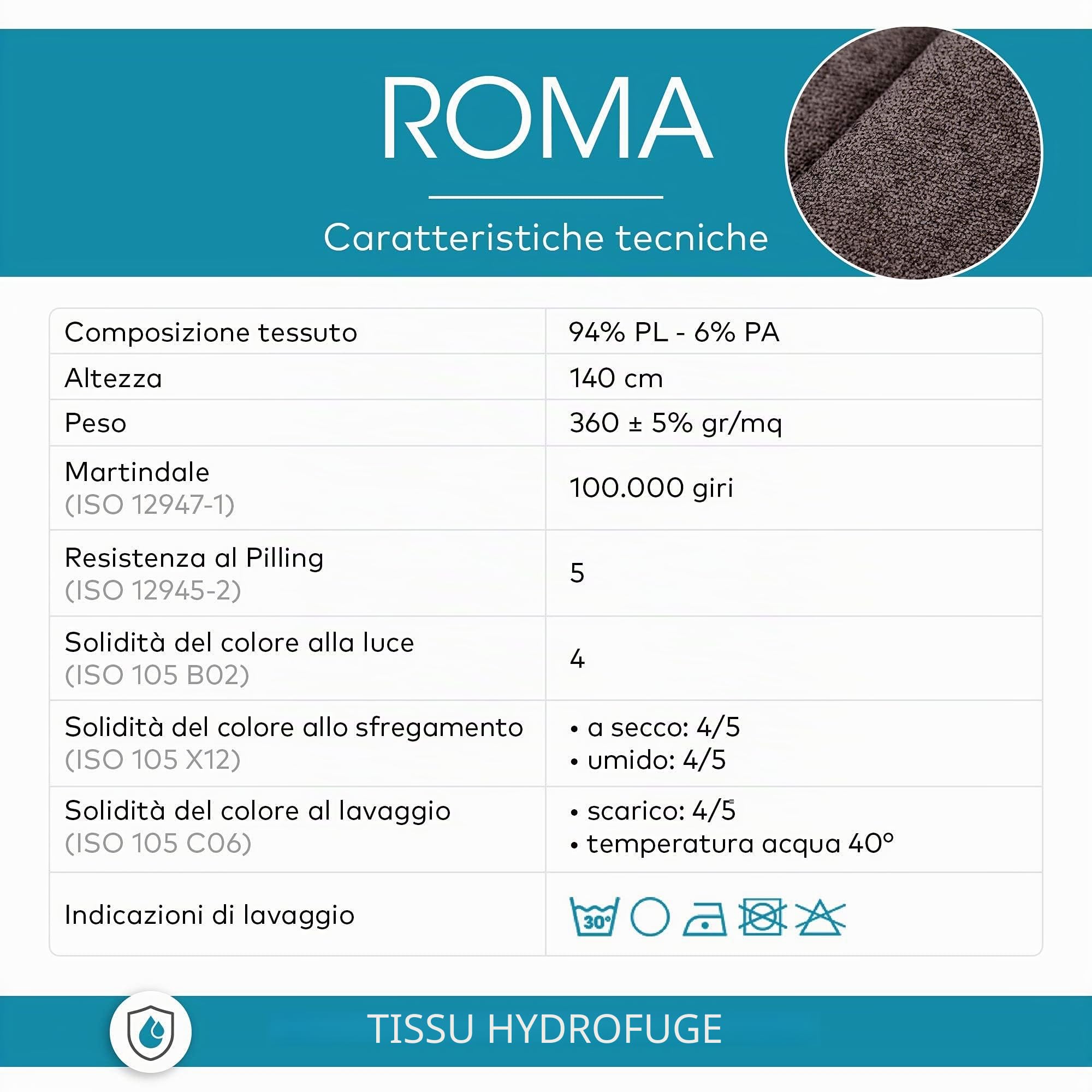 DESHOME Roma 5 mètres - Tissu au metre d'ameublement Hydrofuge h 140 cm pour Fauteuil Sofa et Chaise Beige foncé