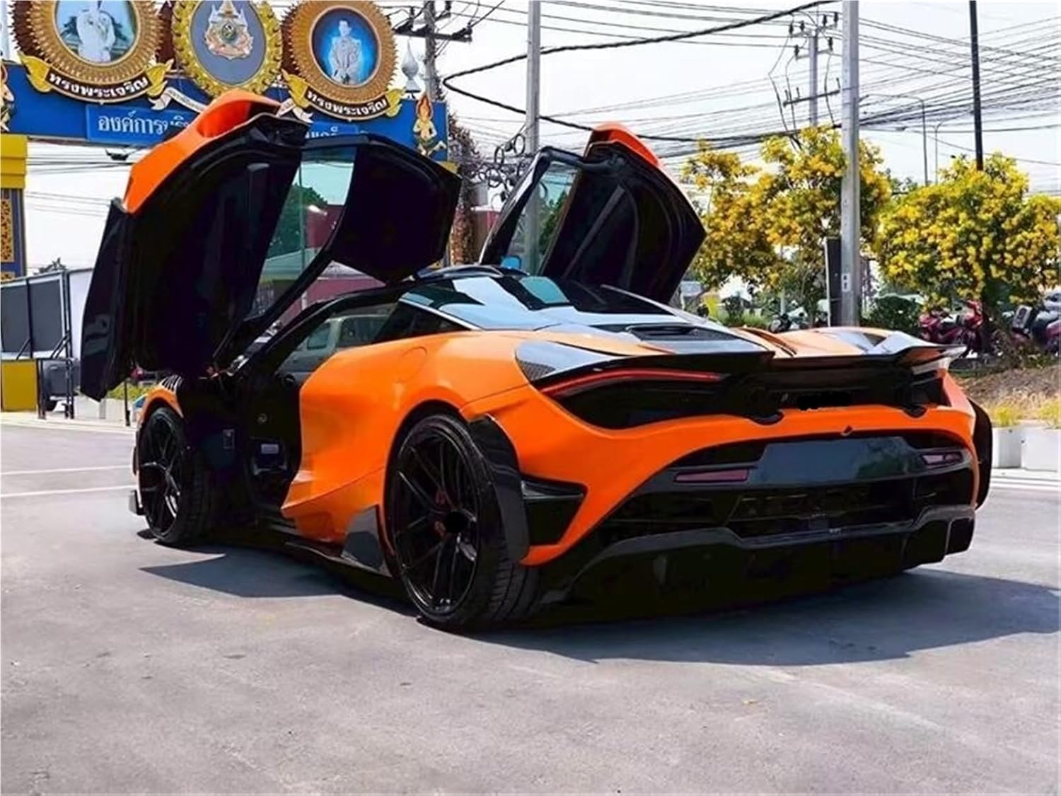 For Mclaren 720s Bodykit Upgrade Style Carbon Fiber Front Lip Rear Diffuser Spoiler Side Skirts Car Body Kit