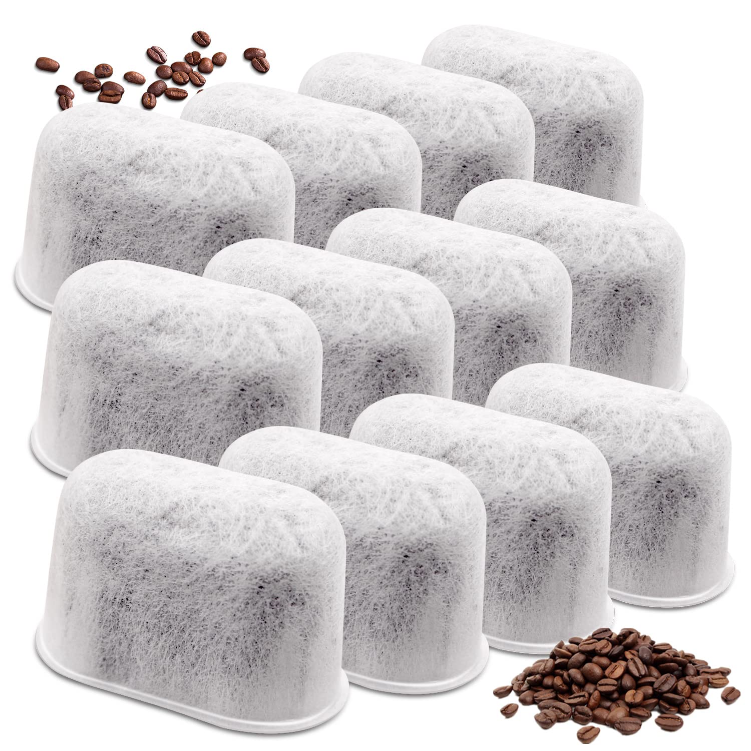 12 Pack Coffee Maker Water Filters Compatible with Keurig Coffee Makers, Replacement Charcoal Water Filters Removes Impurities for Cleaner Water