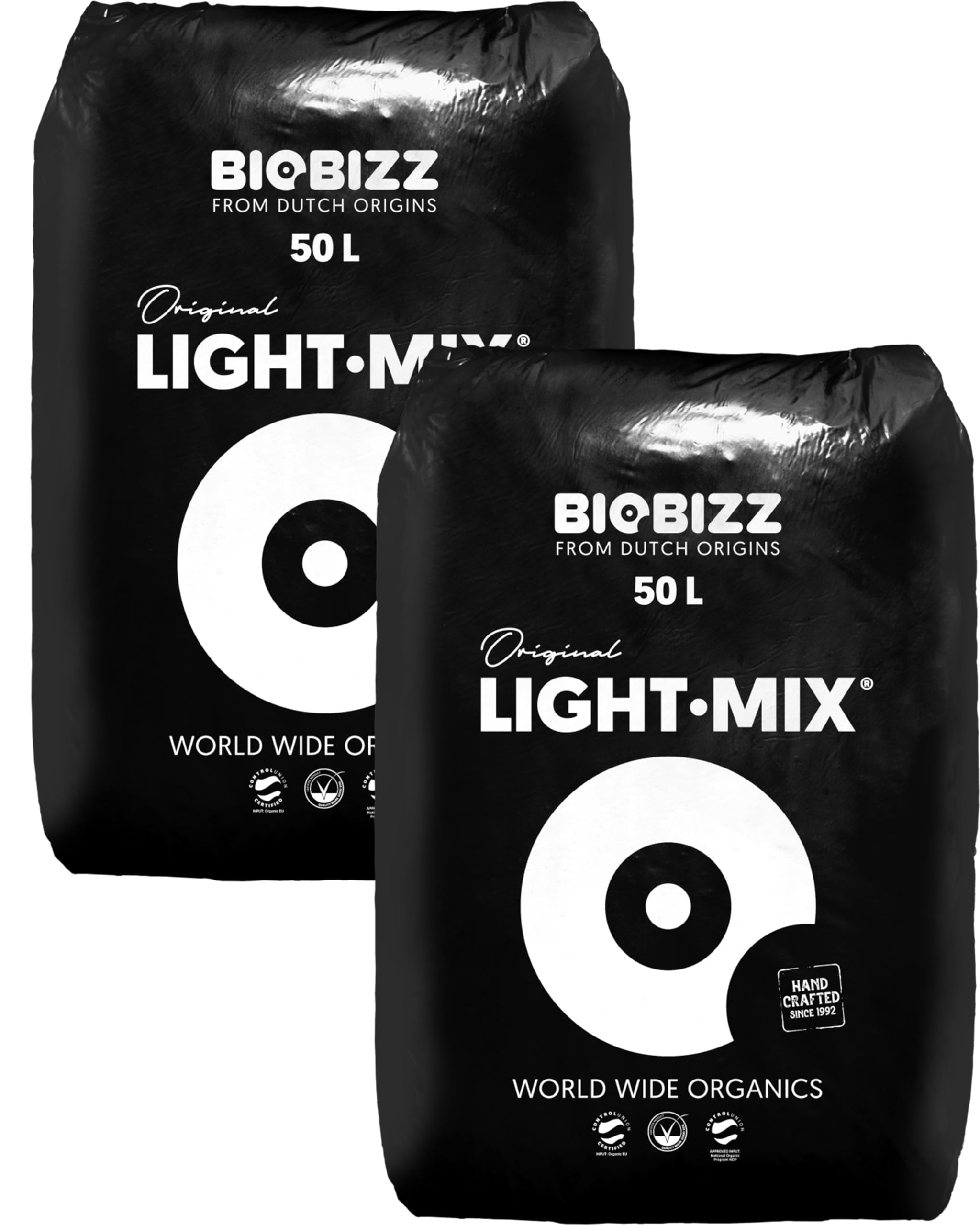 Growkingz Biobizz Lightmix 100 Liter, Biobizz Light Mix 2 x 50L Säcke, Gesamt 100L, Grow Erde Growererde