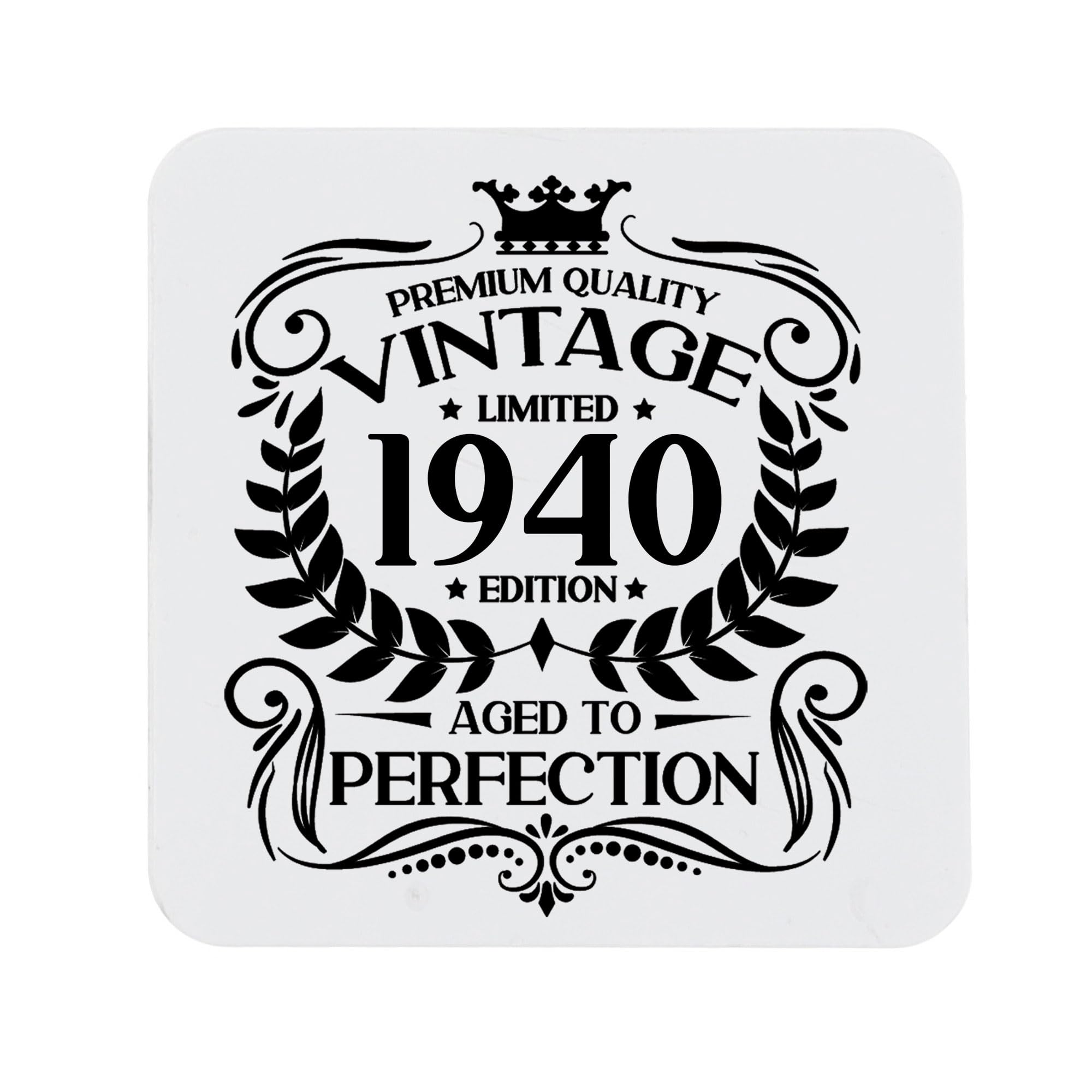 80th Birthday Gift for Men Vintage 1946 Aged to Perfection Engraved Slate Coaster Present for 80 Year Old Etched Natural Slate Placemat (Round Slate) — view 209