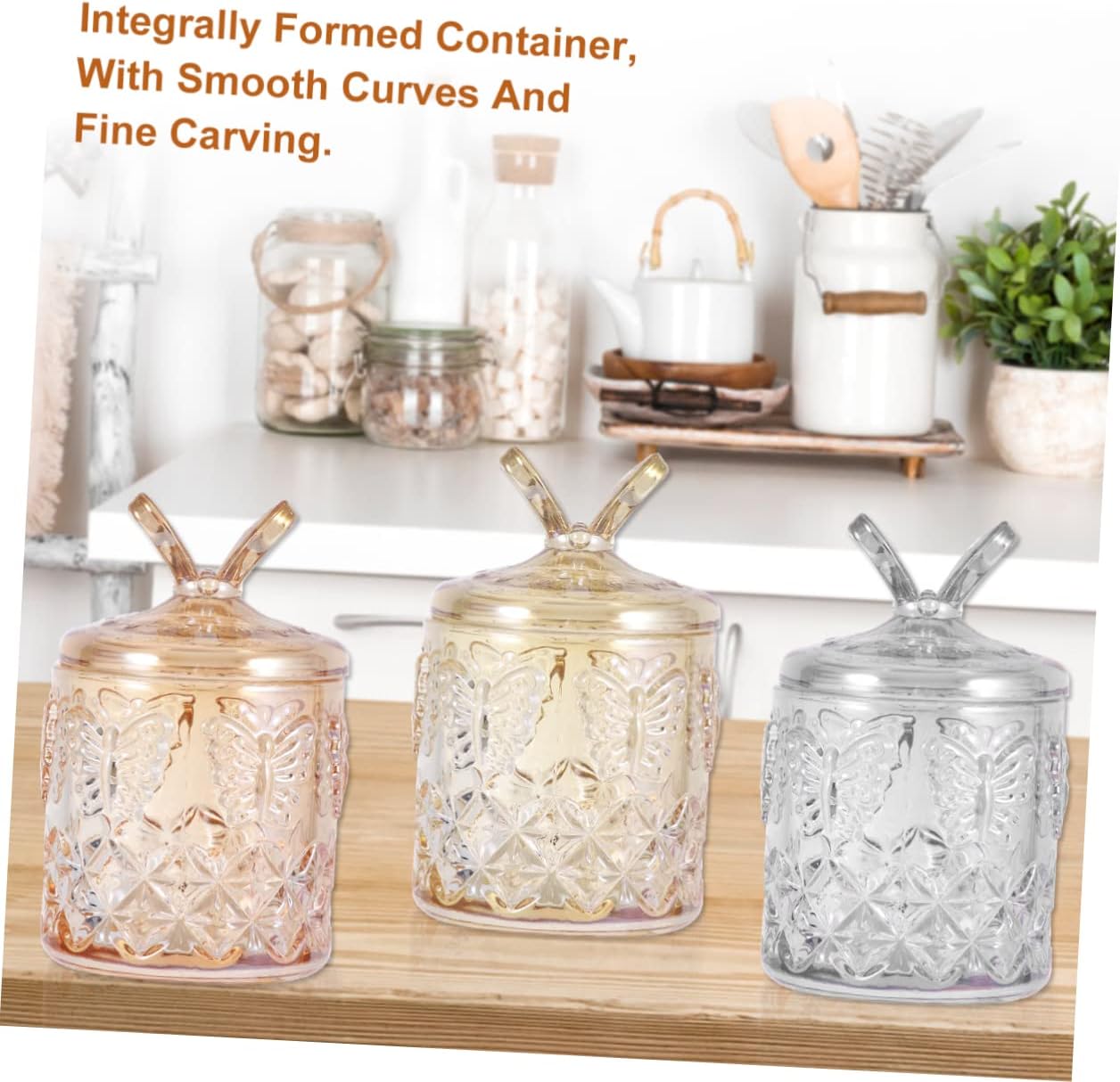 Angoily Multifunctional Storage Container Glass Swab Dispenser Box Cosmetics Storage Box Makeup Holder for Swab Canisters Cotton Ball Organiser