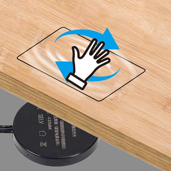 HpLive Sensor Switch LED Dimmer 12V-24V Permeable Wooden Panel Touch Sensor Switch LED Control Light Switch 12V-24V (Hand Sweep-Touch Switch)
