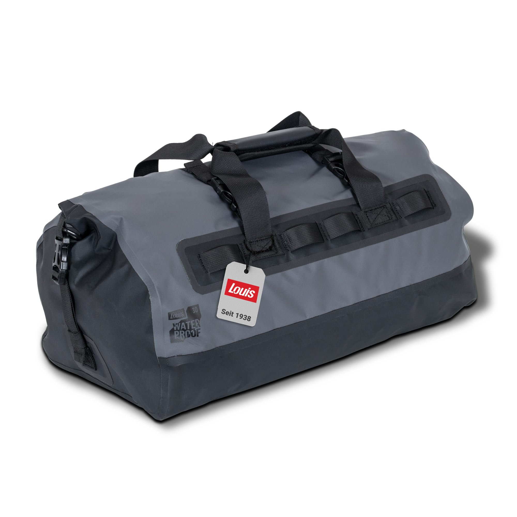 Louis Motorrad Gepäckrolle wasserdicht – Hecktasche mit Rollverschluss, wasserdichte Gepäcktasche für Reise, Tour und Alltag, 30/50/60 Liter (30 l)