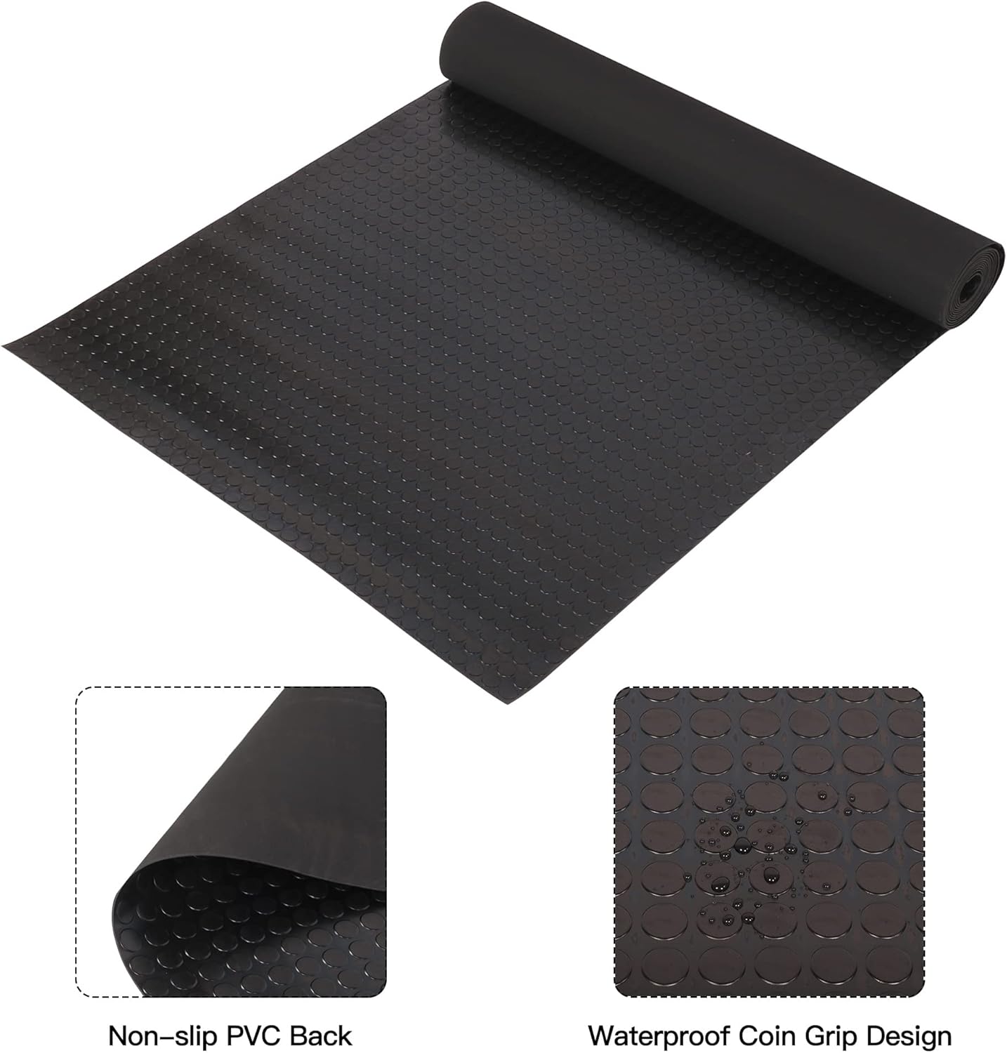 Buy Baoz Garage Floor Rubber Mat 16.4x3.3ft AntiSlip Rubber Floor