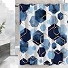 Litabel Modern Small Stall Shower Curtain for Bathroom, Black Geometric Art Decor Waterproof Bath Curtain, Abstract Fabric Shower Curtain Sets for Home Decor, 36 W x 72 L Inch