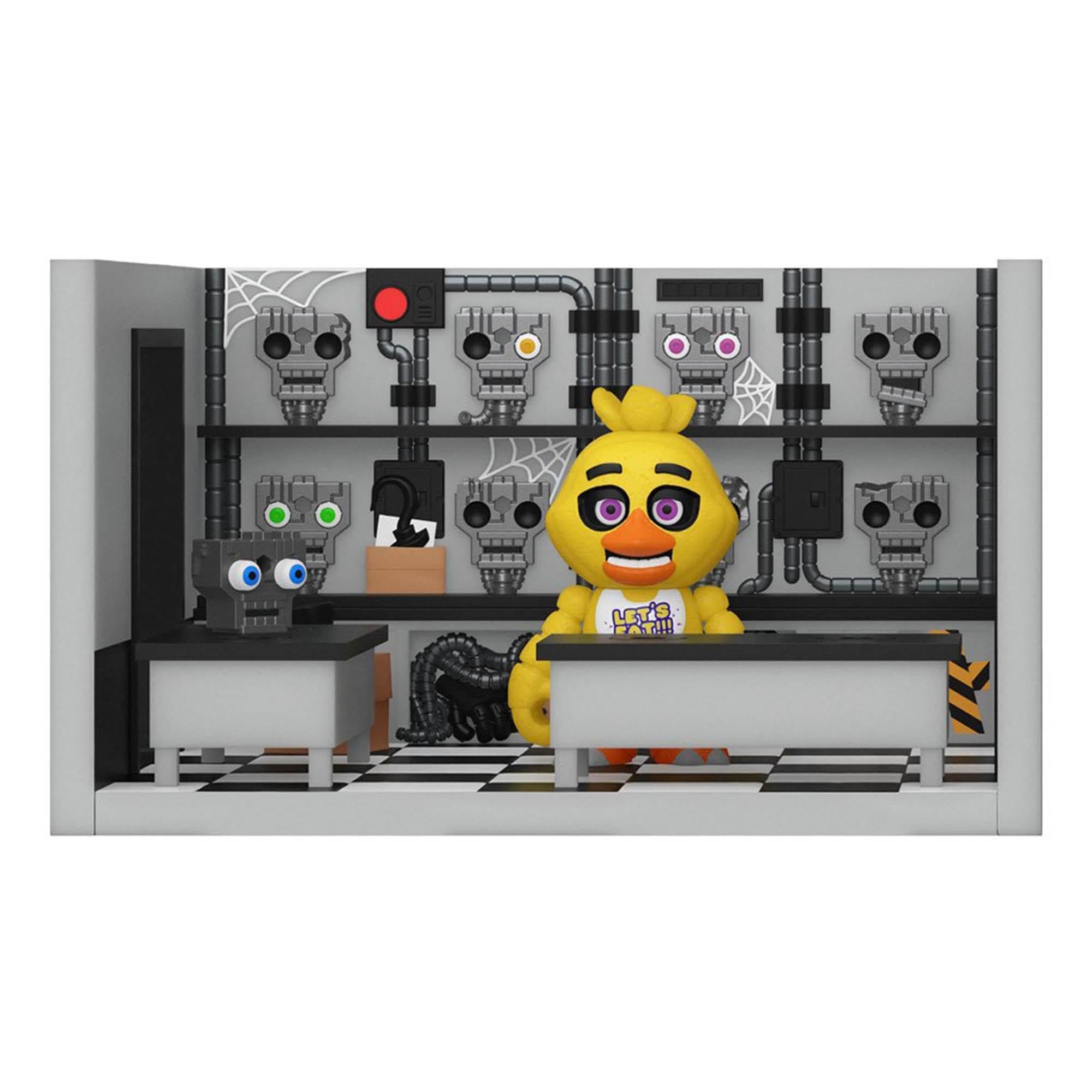Five Nights at Freddy's Snaps! Snap & Swap Figure, set da gioco, Chica con ripostiglio, gioco d'oltremare, app horror, gioco occidentale, FNAF CHICA