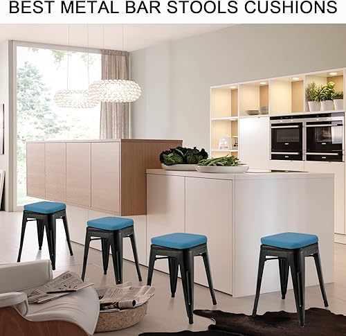 Miniatura 2 de BUYUE Cojín magnético antideslizante mejorado para taburete de bar, 1 pieza, de piel sintética de lujo, impermeable, cojín de asiento pequeño para