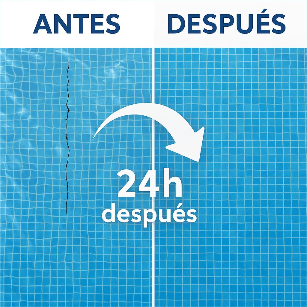 Unecol - Sigillante per perdite Piscina Unecol 1L - Ripara crepe e filtrazioni senza vuoto, adatto per Gresite, Liner, PVC, Calcestruzzo - Acqua dolce o salata