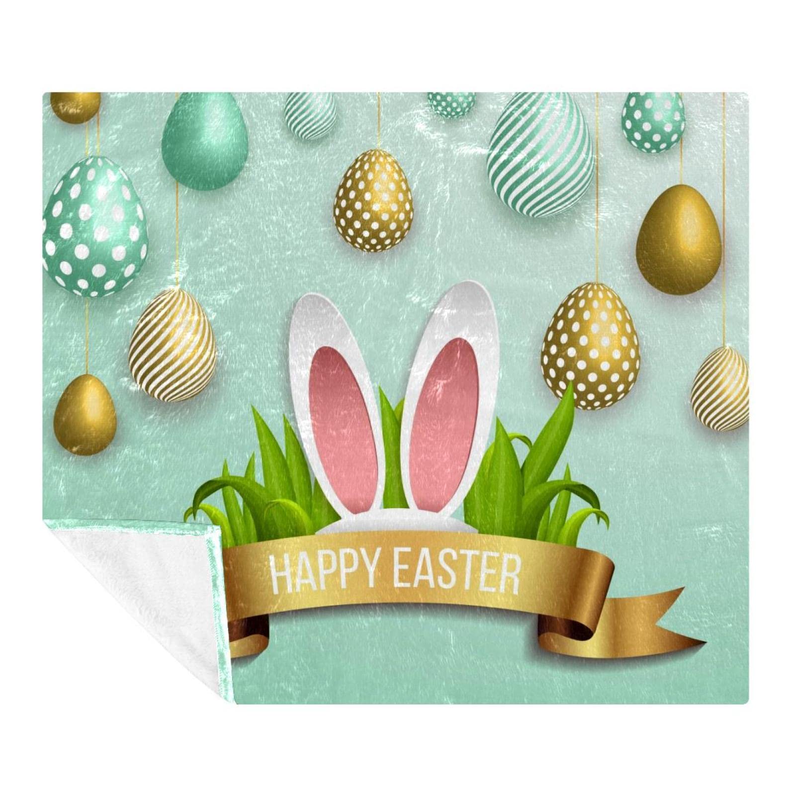 Couverture douce Happy Easter pour vos soirées cocooning sur le canapé