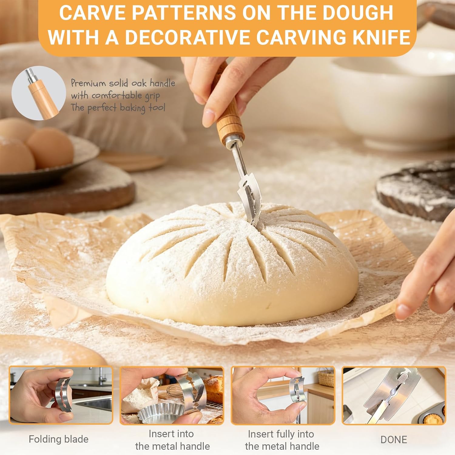 Sourdough Bread Baking Supplies,Sourdough Starter Kit,2 Cotton Rope Banneton Proofing Basket,Bread Proofing Basket Making Tool Kit,Sour Dough Kit Tools,Baking Gifts for Women,Bakers,Wife,Mom - Image 3