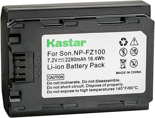 Miniatura 2 de Kastar Paquete de 4 baterías NP-FZ100 y cargador de CA LCD compatible con cámaras Sony Alpha A7R III 7R III Sony Alpha A7R3 7R3 Sony Alpha ILCE-7RM3