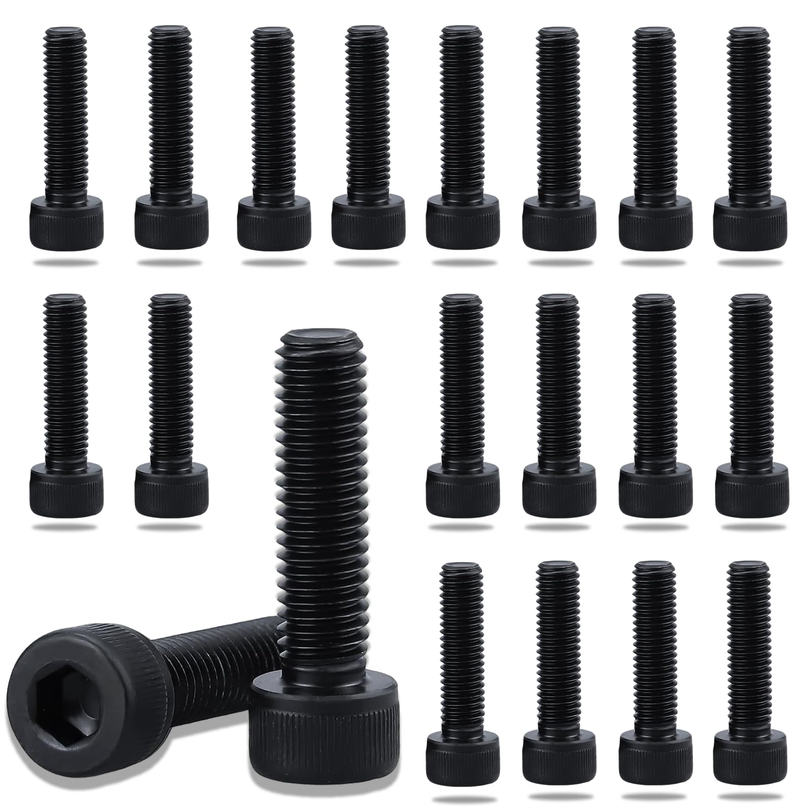 20pcs Black Socket Cap Head Screws