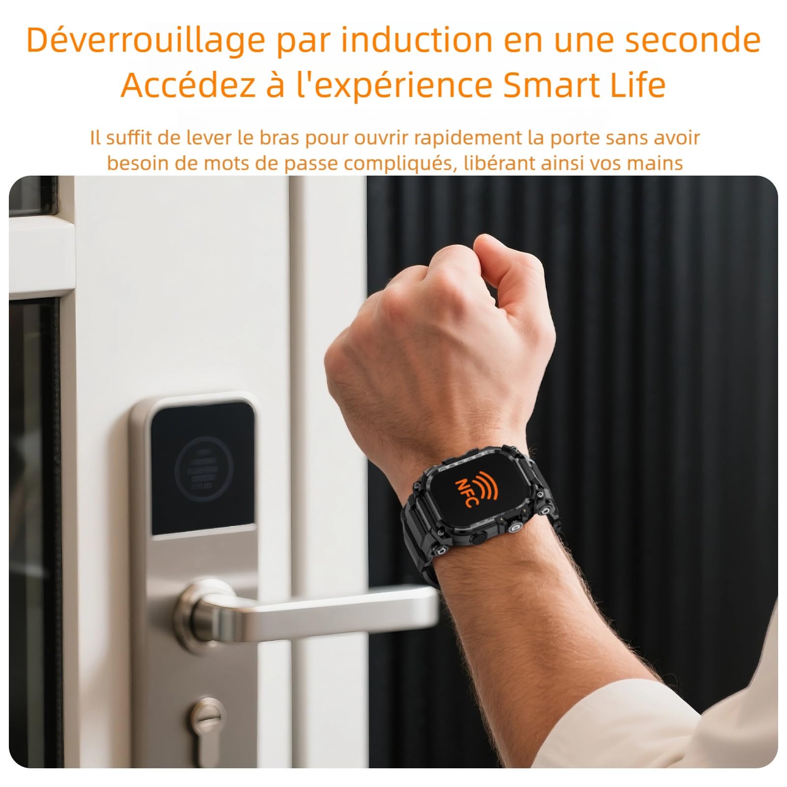 LOKMAT Montre intelligente 4G avec grand écran AMOLED 2,06", 3 Go + 32 Go, pour homme, militaire, robuste, sport, Android, montre connectée avec GPS, appareil photo rotatif, montre de fitness pour