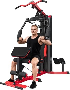 HulkFit Home Gym Equipment with Weight Stack, All in One Workout Machine