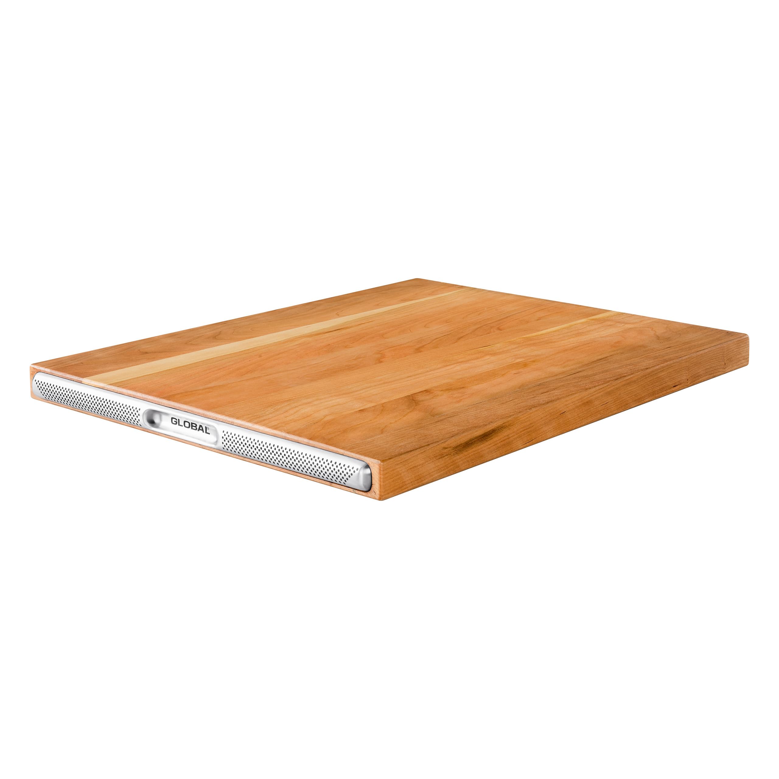 Global Cherry Wood Cutting Board 50X40cm, Premium Large Japanese Inspired Chopping Board, Knife Friendly, Durable, Natural Finish