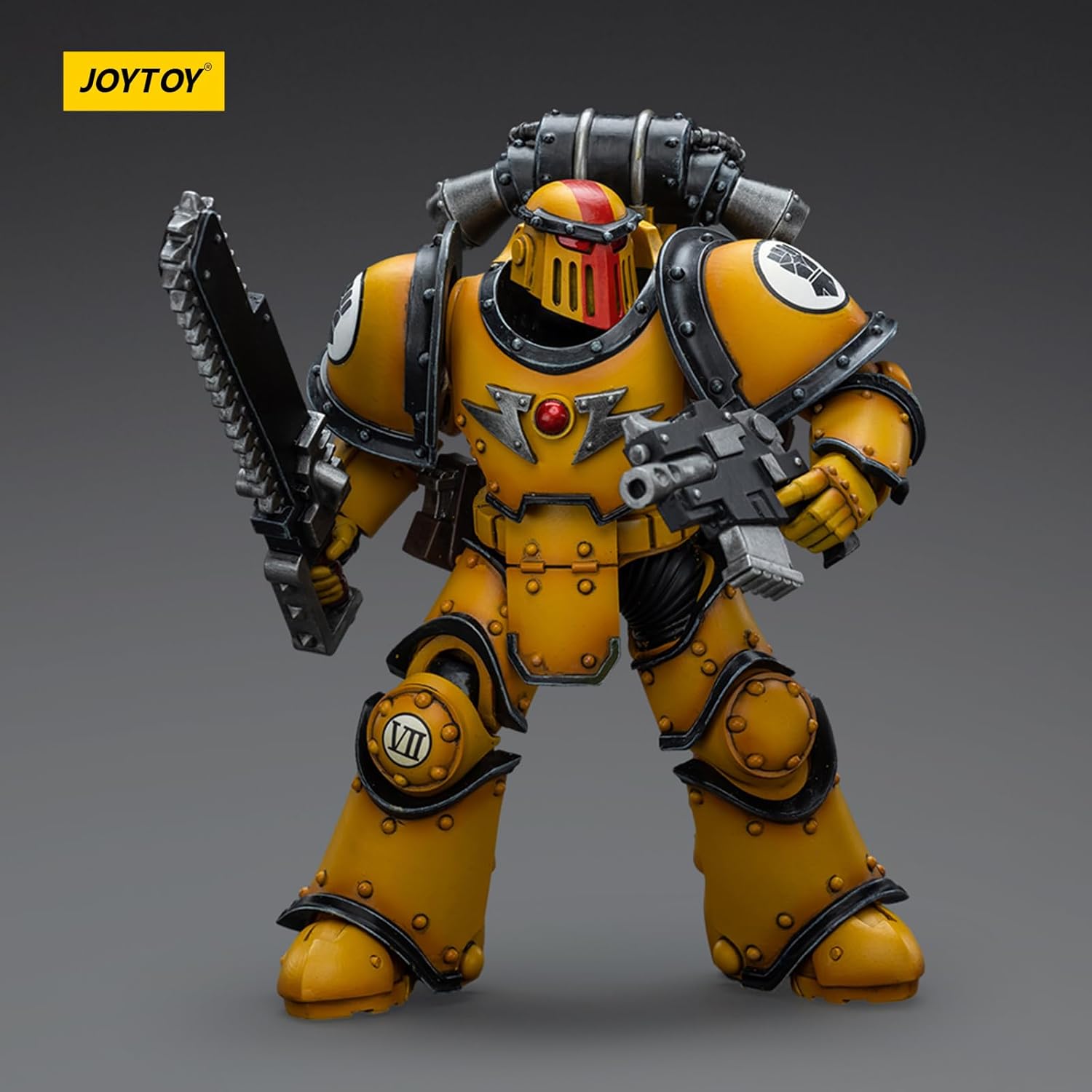 JOYTOY JT9084 40K 1/18 Action Figure Toy, Imperial Fists Legion MkIII Despoiler Squad Sergeant with Plasma Pistol, 4-inch Gift for Action Figure Lovers & Collectors Above