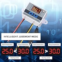 Vista 4 de XH-W3001 Módulo controlador de temperatura LED digital Interruptor de termostato digital con sonda impermeable Calefacción programable Enfriamiento