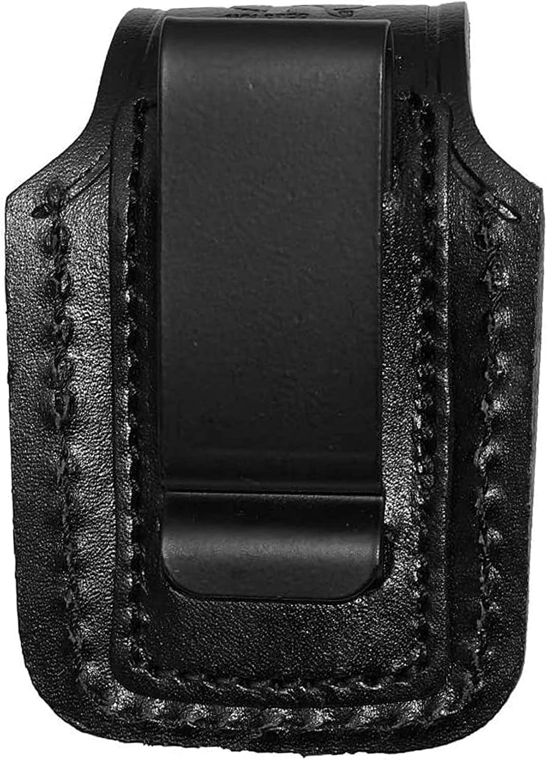 Single Speedloader Pouch for 357 Magnum 6 & 7, 44 Magnum 5, S&W .38 Special 6 Shots - Genuine Leather Carrier/Case with Belt Clip Handmade (ALISM037)