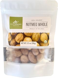 Organic Whole Nutmeg Premium Grade 3.5oz