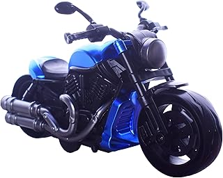 Pull Back Harley Motorcycle Toy For 3 Years And Above - Blue Black