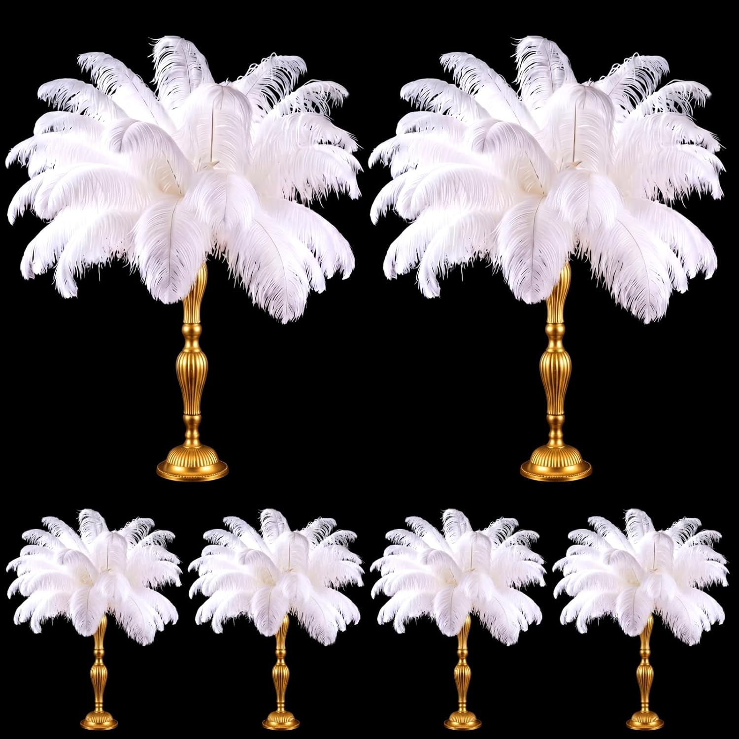 XunYee 100 Pcs Large Natural Ostrich Feathers Plumes Bulk for Centerpiece 16-18 Inch (40-45 Cm) Feathers for DIY Crafts Christmas Wedding Masquerade Party Decorations(Purple)