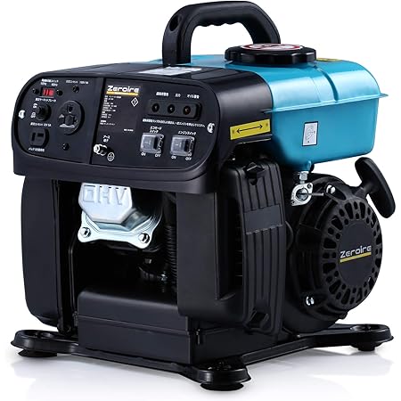 Amazon Zeroire インバーター発電機 ガソリン発電機 2年品質保証 約14kg ポータブル発電機正弦波 定格1 0kva 最大出力1 2kva 50hz 60hz 切替 Ac100v 4時間運転可能 過負荷保護 地震 災害 停電 家庭用 東 西日本地域に適用 日本国内発送 国内アフタサービス