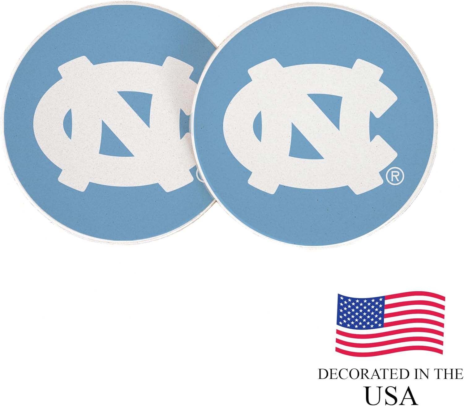 Desert Cactus University of North Carolina Chapel Hills Car Accessories Absorbent Sandstone Cup Coasters Licensed Product Set of 2 (Design A) - Image 4