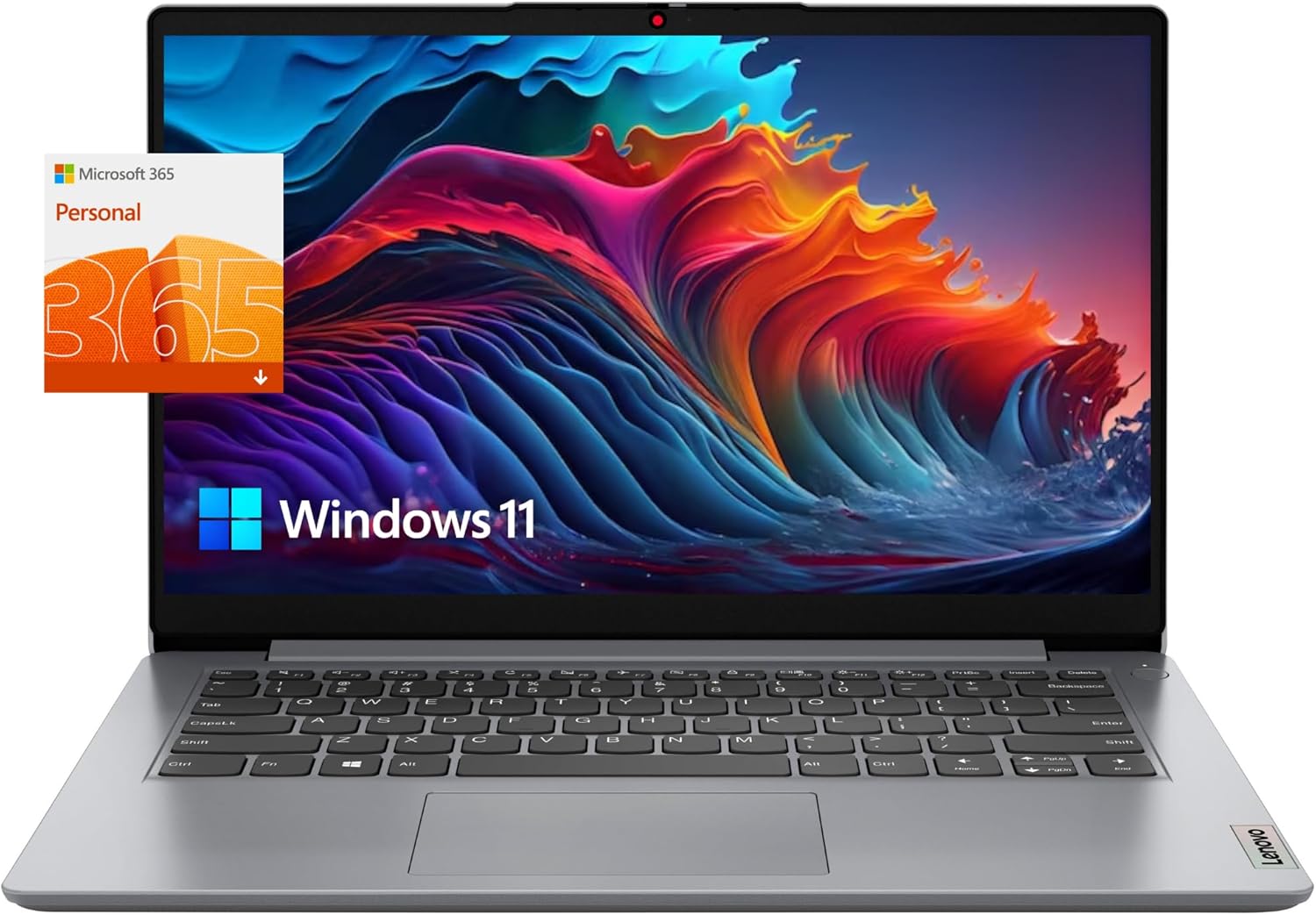 Lenovo Daily Companion IdeaPad 1, 14" HD Display, 4GB RAM, 256GB PCIe SSD, Intel Pentium Quad-core Upto 3.1GHz, Office 365 1 Year Included, HDMI, MicroSD Card Reader, Win11S with Bundle Accessories
