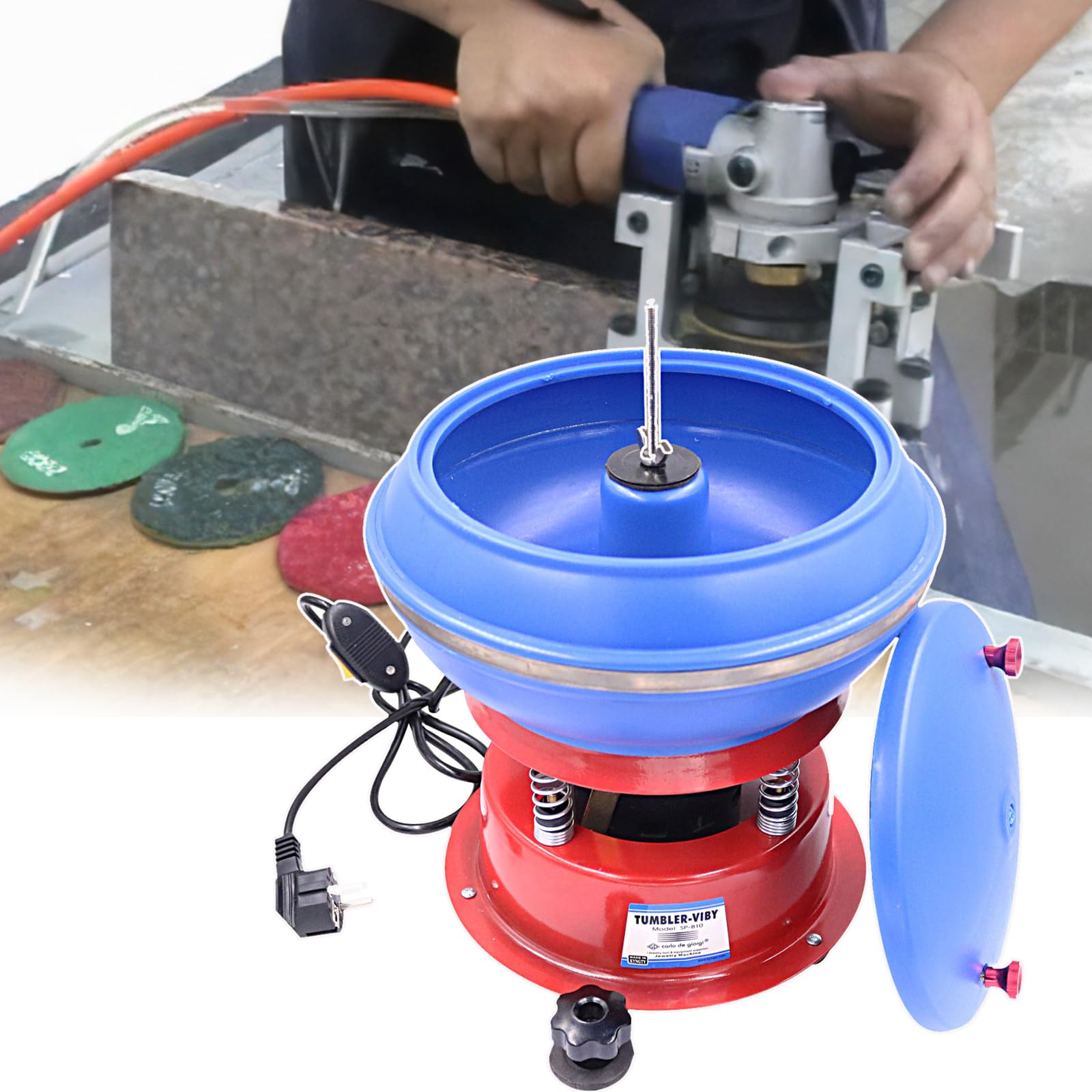 Machine à tambour de polissage pour traitement de surface métallique et finition