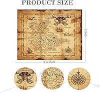 Vista 3 de Telescopio monocular pirata con brújula de bolsillo de mapa del tesoro - Catalejo plegable para conjunto de accesorios de fiesta