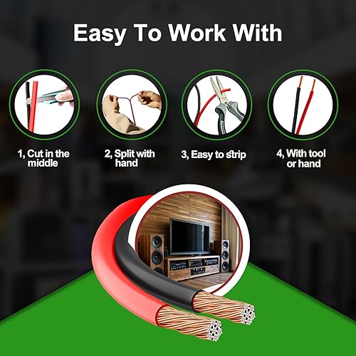 Miniatura 3 de Cable de extensión eléctrico de 40 pies, calibre 18, 2 pines, 2 colores, rojo y negro, cable de extensión de 12 V24 V CC, cable de extensión de