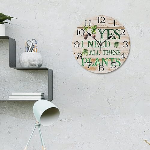 Miniatura 3 de Reloj de pared de madera de 10 pulgadas, movimiento silencioso de barrido, diseño retro elegante, ideal para cocina, sala de estar, oficina, baño,