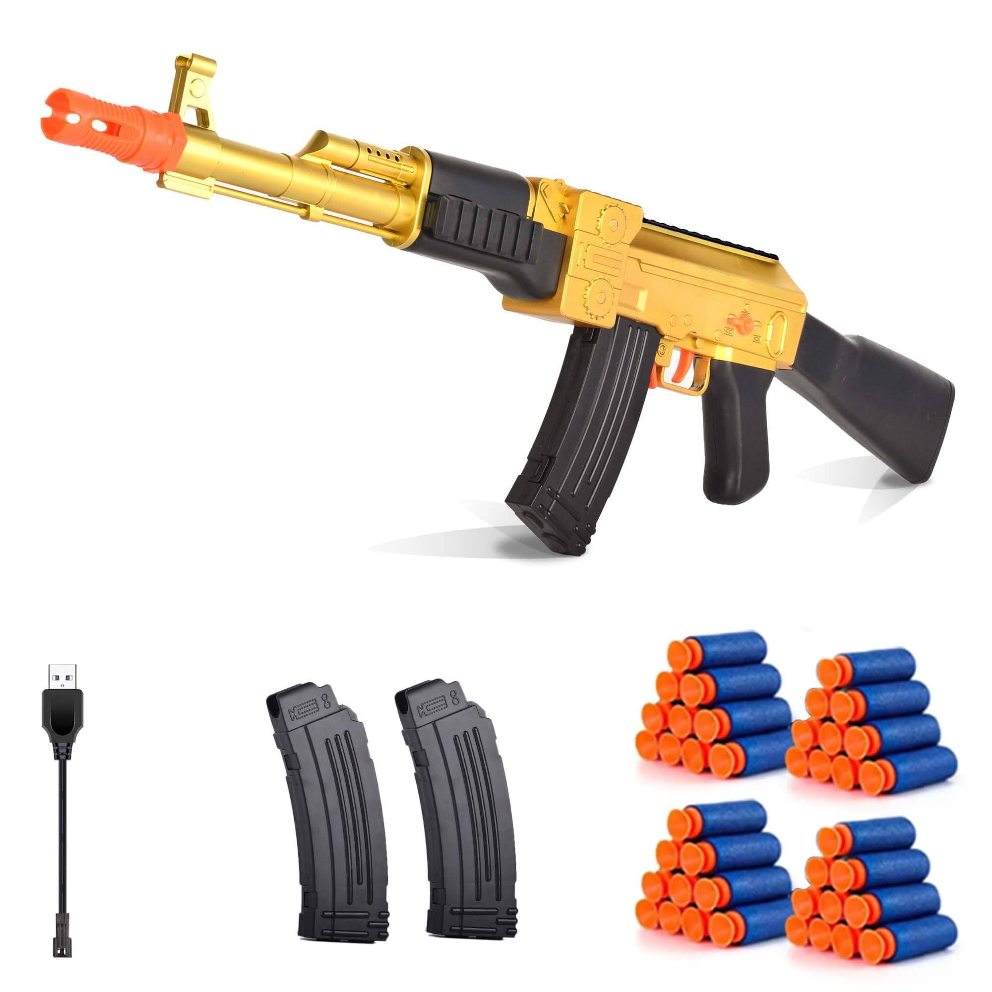 トイガン AK-47U Amazon.com: BYTEWAR Electric Golden AK-47 Realistic Soft Bullets