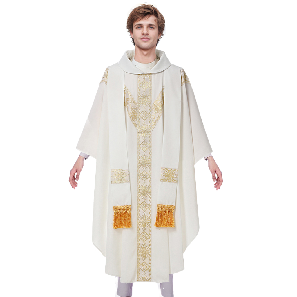 Túnica De Sacerdote O Casulla - Disfraz Religioso Para Hombre, Ideal Para Carnaval, Bodas Y Eventos